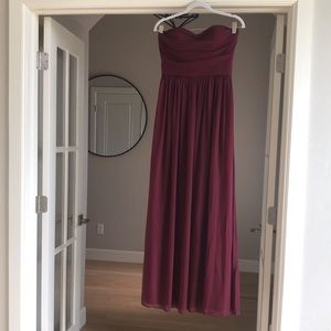 Camille La Vie Semi-Sweetheart Draped Bodice Bridesmaid Formal Dress Size 4